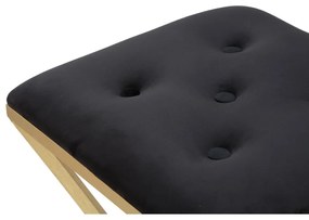 Fekete-aranyszínű kárpitozott bárszék (ülésmagasság 75 cm) Piramid – Mauro Ferretti