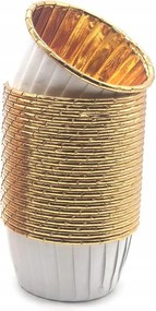 Muffin sütőformák Fehér-Arany 20 db 5x4 cm