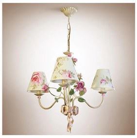 Csillár láncon ROMANCE 3xE14/40W/230V arany