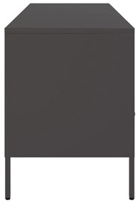 fekete acél TV-szekrény 100,5 x 39 x 50,5 cm