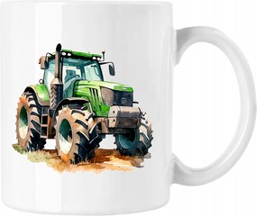 Bögre traktor zöld mezőgazdasági traktor 4 Fehér 330ml