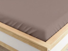 Mikroszálas gumis lepedő barna 90 x 200 cm