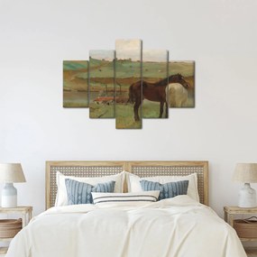 Kép - Edgar Degas, Horses in a Meadow, reprodukciók (150x105 cm)