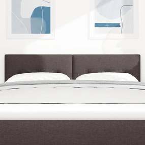 LED Fejtámla Gombbal Tűzött Sötétbarna 80 cm Textil