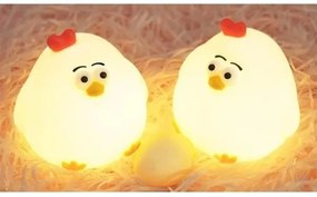 Fényerőszabályozható, újratölthető gyermek LED éjszakai lámpa LED/1W/5V 3000K 800 mAh, csibe