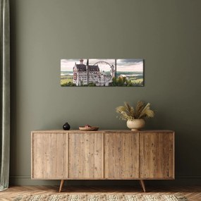 Kép - Vár sziklákon (órával) (90x30 cm)