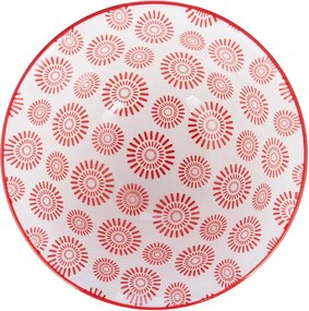 ORNAMENTS tálka 520 ml, fekete-piros
