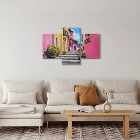 Kép - Rózsaszín sikátor (90x60 cm)