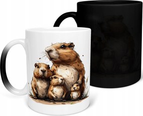 Mágikus Bögre Kapibara Család vicces Születésnapi Ajándék 330ml+ Csomagolás