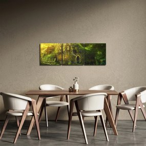 Kép - Mesebeli erdő (órával) (90x30 cm)