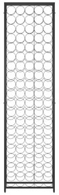 fekete kovácsoltvas bortartó 95 palackhoz 54 x 18 x 200 cm