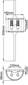 Kichler MONA KL-MONA-S-CLP Fali lámpa 2x3,5W/G9 320LM IP44