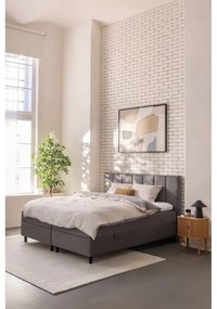 Szürke ágyneműtartós boxspring ágy 180x200 cm Elva Bold Line – Bonami Selection