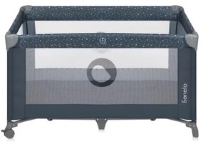 Lionelo - STEFI utazóágy, kék-szürke