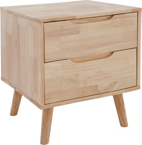 Éjjeliszekrény, masszív fa, természetes, BRUNI