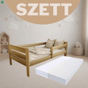Edi fenyő gyerekágy natúr 80x180 + habmatrac