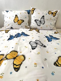 Színes pillangók pamut ágyneműhuzat 200x140cm+90x70cm