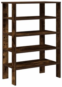 füstös tölgy színű szerelt fa cipőtartó 61x32x87,5 cm