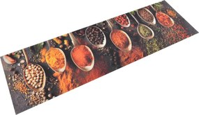 vidaXL mosható kanál- és fűszermintás bársony konyhaszőnyeg 45x150 cm