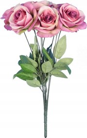 Csokor 9 Rózsa 44CM Lila Színű Művirág Kompozíciókhoz, Nádakhoz