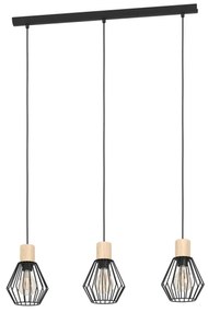 Eglo 44094 - Csillár zsinóron PALMORLA 3xE27/60W/230V