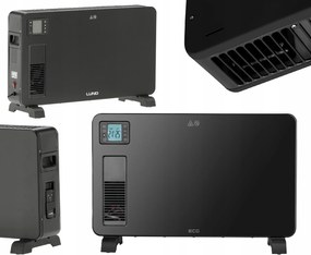 Elektromos Konvektor LCD Kályha 2300W Fekete 68652