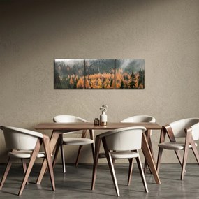 Kép - őszi erdő (órával) (90x30 cm)