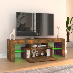 füstös tölgy színű TV-szekrény LED-világítással 120x35x40 cm