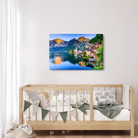 Kép - Alpesi falu (90x60 cm)