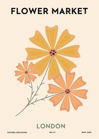 Boho Virágok Poszter Vászonkép B2 50x70cm város homok virágbolt #384