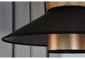 Duolla - Csillár zsinóron RIO SHINY 1xE27/15W/230V átm. 45 cm fekete/réz