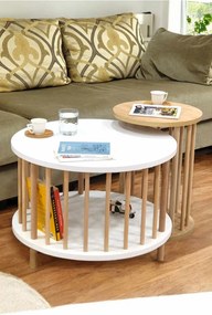 Peka-Set108 - White, Sapphire Oak