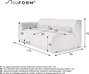 Bézs kanapé modul (bal oldali) Flex Felix – Miuform