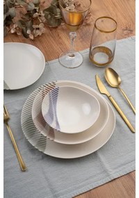 24 részes színes porcelán étkészlet