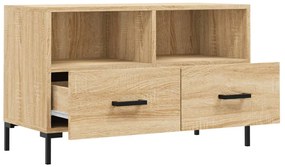 sonoma tölgy színű szerelt fa TV-szekrény 80 x 36 x 50 cm