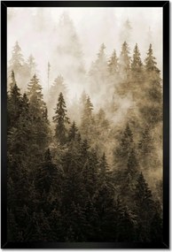 Poszterek keretben 40x60 Tájkép Szépia Hegyek Köd