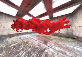 Fotótapéta Piros absztrakt beton loft figura akcentus 200x140 +ragasztó