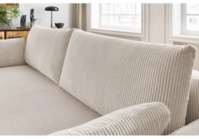 Bézs kordbársony kinyitható kanapé 211 cm Marcel – Bobochic Paris