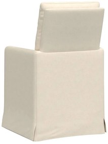 Étkező Székek 2 pcs Bézs 57 x 67 x 98 cm Vászon