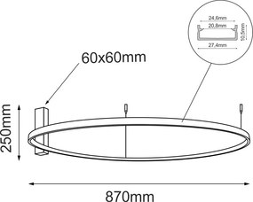 Antigo Agari 1340 Plafonlámpa 2x54W/LED 4000K 6666lm IP20
