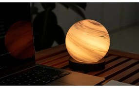 Sötét natúr színű LED asztali lámpa üveg búrával (magasság 13 cm) Polar Cloud – Gingko