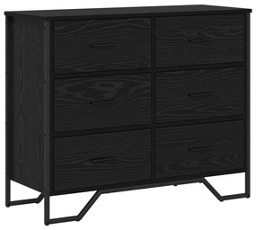 vidaXL Éjjeliszekrény Fekete Tölgy 91x35.5x74.5 cm Szerelt Fa