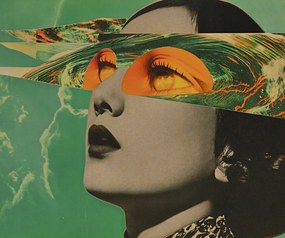 Poszter 60x50cm Kivágott szemek tekintete