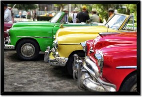Poszterek keretben 60x40 Régi kubai autók
