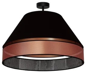 Duolla - Felületre szerelhető csillár COPPER SHINY 1xE27/15W/230V átm. 60 cm fekete/réz