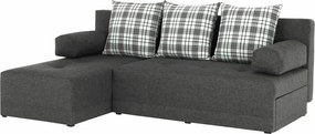 Sarokülőgarnitúra készlet, szürke melír /párnák minta, bal, MEXX NEW