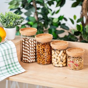 4Home Cork üvegedény fedővel, 1000 ml, 1000 ml