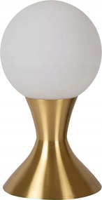 Asztali lámpa üveg fehér üveg gömb arany hálószoba nappali Lucide