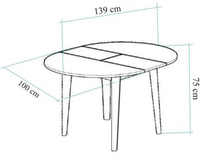 Étkező szett Nidupo 7 (atlanti fenyő + antracit) (2 személy számára). 1093774