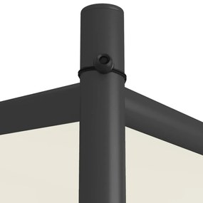 fehér szövet és acél pavilon 3 x 3 m 180 g/m²